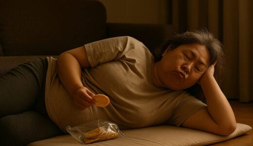 【フリー素材】現代の瞑想。悟りに辿り着いた50代主婦