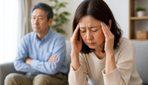 悩む女性 フリー素材：夫婦関係に悩む中年女性のリアルな表情【ap000039】
